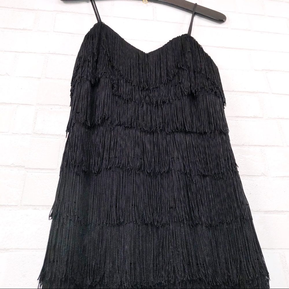 Vintage New Leaf Fringe Flapper Dress - Picture 7 of 16